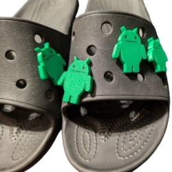 Plastic Charms for Android Apps Lover -  Green Shoe Charms for Shoes