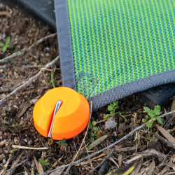 4pcs Tent Peg Groundsheet Safety Disk-Tent Disk Groundsheet (Steel Wire Not included)