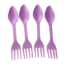 4 Pcs / Set Cutlery Travel Fork & Spoon - Travel Size Spoon & Fork Light Weight