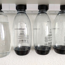 Soda stream Bottle Holder - Wall Mounted Holder Drainer for 2 Crystal Bottles