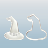 Halloween Cookie Cutters and Stamps -  Witch Hat and Pumpkin Cookie Cutters