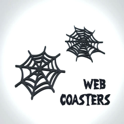 Halloween Spider Web Coasters - Horror plastic Coaster for Tea Cups, Mugs