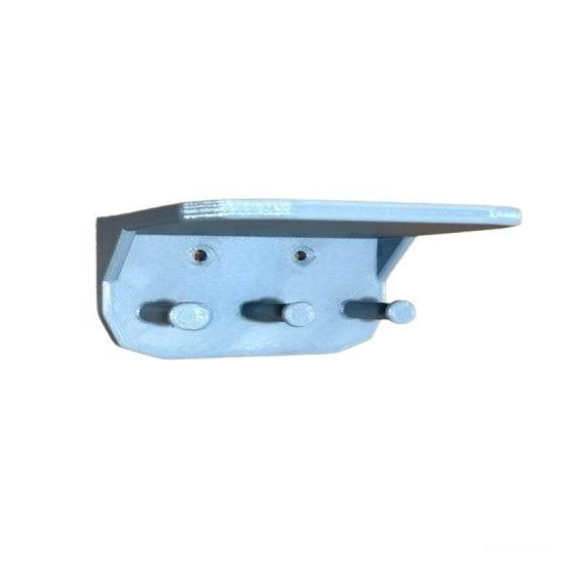 Modern Plastic Key and Wallet Shelf - 3 Hooks Wall Mounted Key Holder