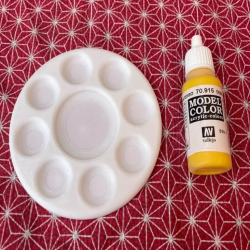 Mini Round Paint Palett - Plastic Acrylic Paint Pallet