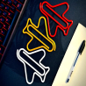 Giant Airplane Paper Clip - 5 Pcs Large Plastic Paper Clips in Multiple Colors