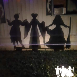 Halloween Witches Shadow Casters - Garden Tags Decoration for Halloween