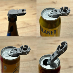 Plastic Bottle Cap & Tin Opener - Versatile Cap Opener with Insect-Proof Cover