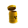 Mini Barrel Container-Removable Lid - Small Barrel with removable Lid