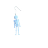 Skeleton Earrings - Spooky Plastic Skeleton Design for Halloween