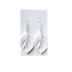 Leaf Earring Decor - Stylish Plastic Leaf Earring in Solid Colors