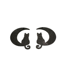 Moon Cat Earrings -...