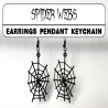 Elegant Spider Web Design Earrings – Lightweight Plastic Halloween