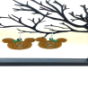 Mickey Pumpkin Earrings – Plastic Halloween-Themed Jewelry
