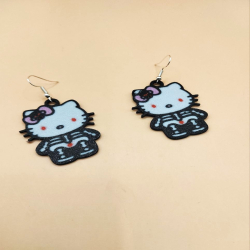 Hello Kitty Halloween Skeleton Earrings – Cute and Spooky Jewelry for Halloween Lovers
