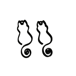 Halloween Chonky Cat Earrings –Cute Cat Earring for Cat Lovers - Plastic Earring