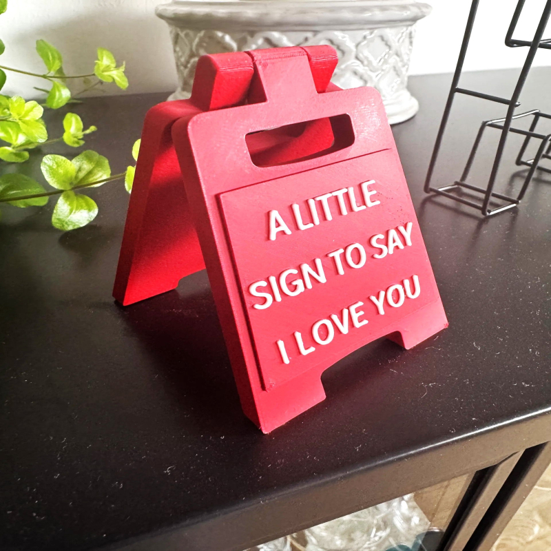 Miniature Sign I Love You - Plastic | Valentine's Day Gift Sign Board