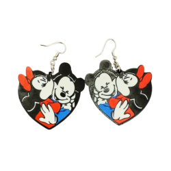 Cute Mouse Valentine Earrings - Plastic Cute Couple Earrings for Valentine's Day