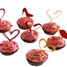 Valentine's Day Cup Cake Toppers - Plastic | Valentine's Day Cake Toppers