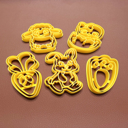 5 Pcs Easter Cookie Cutters...