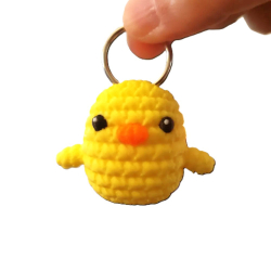 Crochet Chick Keychain for...