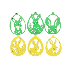 6 Pcs Easter Bunny Egg...