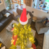 Santa Claus Hat Xmas Tree Topper- Plastic |Festive Christmas Holiday Tree Topper