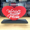 World’s Greatest Mom Heart Ornament – Beautiful Mother’s Day Decoration & Gift