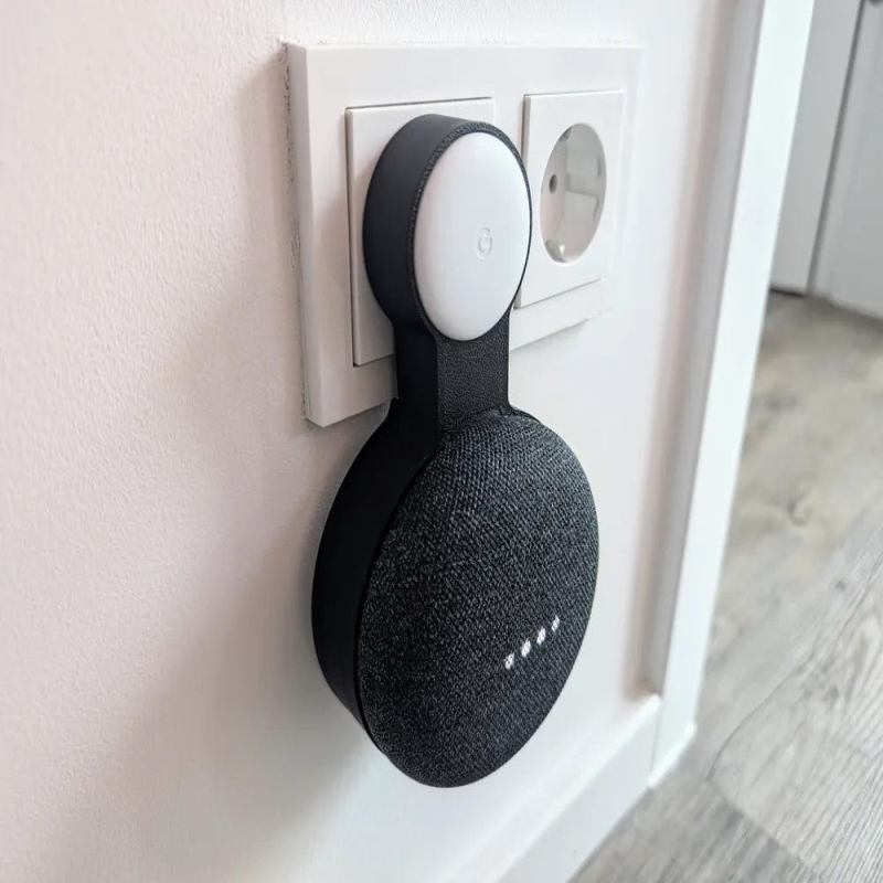 Google Home & Nest Mini Socket Wall Mount – Secure Wall Holder for Google Home