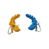 Flexi Cute Dragon Keychain – Fun and Flexible Single-Color Dragon Accessory for Bags
