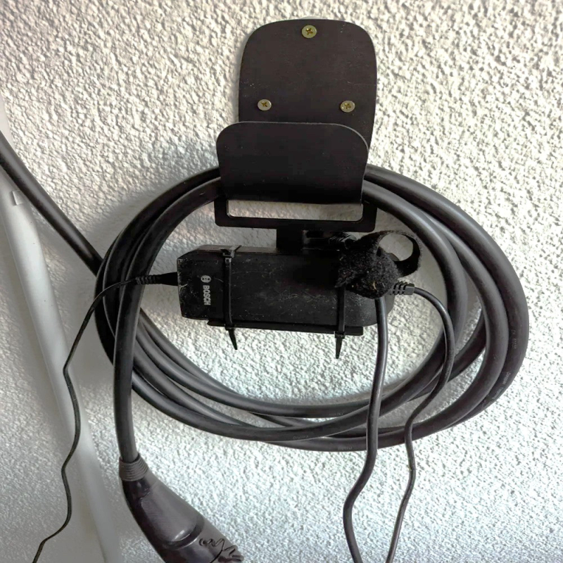 Wall Hanger for BOSCH e-Bike Standard Charger – Sturdy Plastic Mount - Black