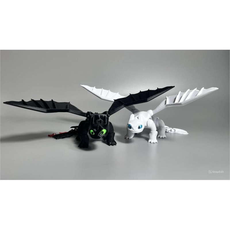 Flexi Toothless Dragon Figurine  Articulated Night Fury Multicolor Gift Toy