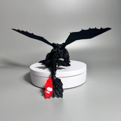 Flexi Toothless Dragon Figurine  Articulated Night Fury Multicolor Gift Toy