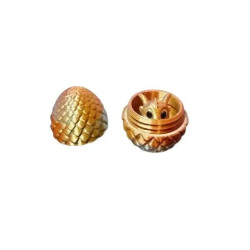 Golden Dragon Egg with Baby Dragon Inside  Mystical Fantasy Collectible -Gold
