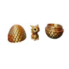 Golden Dragon Egg with Baby Dragon Inside  Mystical Fantasy Collectible -Gold