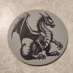 3-Piece Dragon Coaster Set  Mythical Fantasy Drink Coasters