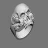 Skull Ring for Men Women, plastic Skull Gothic Ring (Black And White Colors)