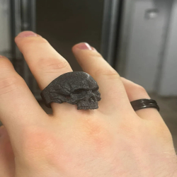 Skull Ring for Men Women, plastic Skull Gothic Ring (Black And White Colors)