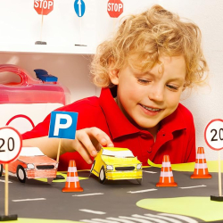 7Pcs Mini Traffic Cones Training Roadblock Cones Mini Orange Cones for Multipurpose