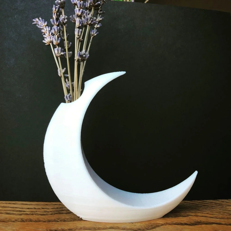 Moon Vase - Flower Vase, Moon Shaped Desk Flower Vase, Room Décor Ornaments