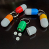 Pill Keychain - 5 Pcs Pill shaped Pill Case -Waterproof Organizer -(Random Colors)