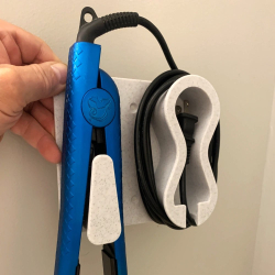 Hair Straightener Wall Mount - Plastic Holder for Safe and Convenient Storage