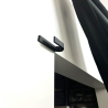 Curtain Holder Hook - 2Pcs Plastic Hooks for Curtain Holder with Screw Holes