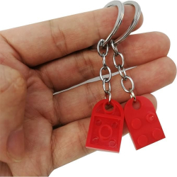Lego Brick Heart Keyring - Love Heart Keyring Small Brick Heart Keychain