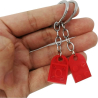 Lego Brick Heart Keyring - Love Heart Keyring Small Brick Heart Keychain