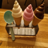 Ice Cone Holder - 4 Holes Plastic Ice Cream Cone Holder Display Stand